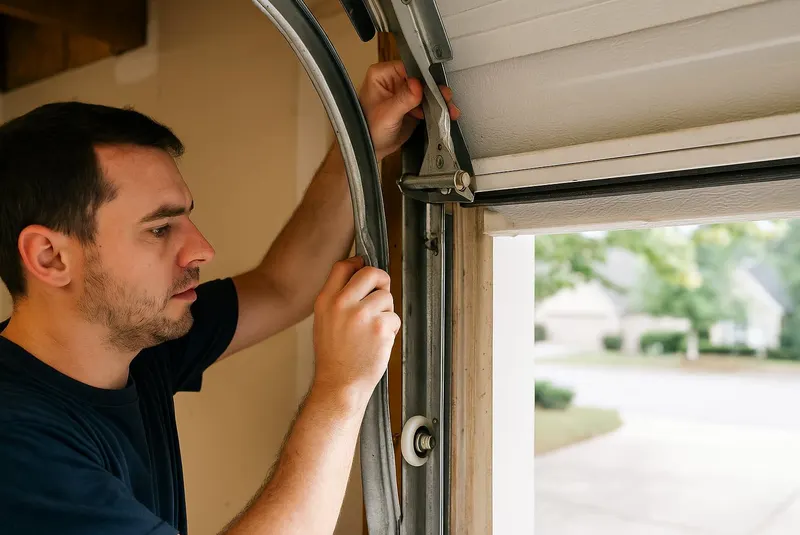 Off Track Door Repair in Baldwin